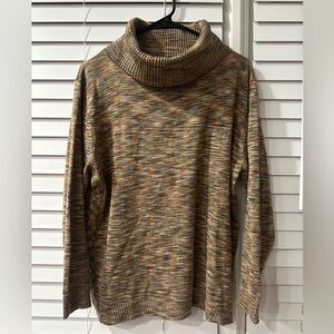 Abito Multicolor Cowl Turtle Neck Sweater 🤎 Size L